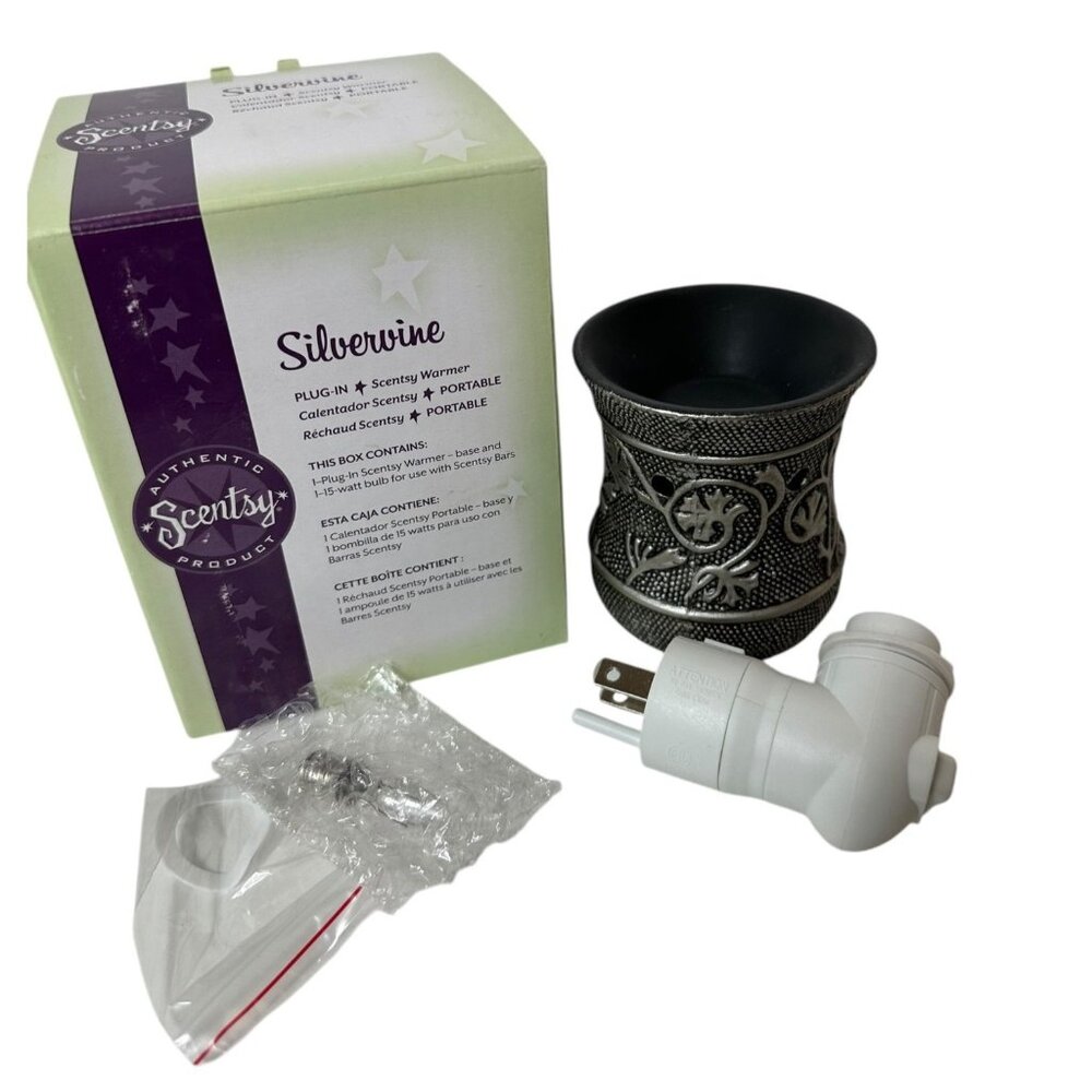 Scentsy Silvervine Plug-In Scentsy Warmer Authentic Scentsy Product